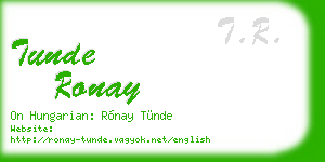 tunde ronay business card